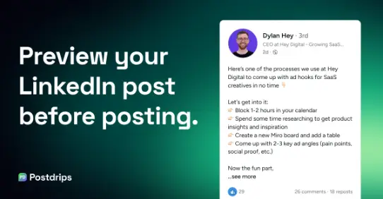 LinkedIn Post Preview